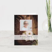 Pink Daisies Cowboy Boots Western Beerdigung Beile Dankeskarte (Vorderseite)