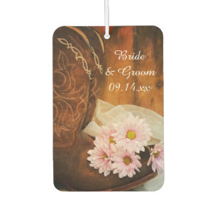 Pink Daisies Cowboy Boots Western Gastgeschenk Hoc Autolufterfrischer