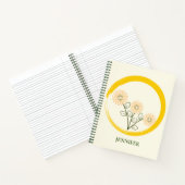 Pink Daisies Custom Minimalistic Spiral Notebook Notizblock (Innenseite)
