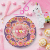 Pink Daisies Custom Paper Teller 9 in (Party)