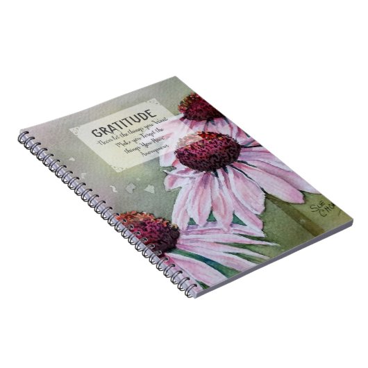 Pink Daisies Dankbarkeit Notizblock (Rechte Seite)