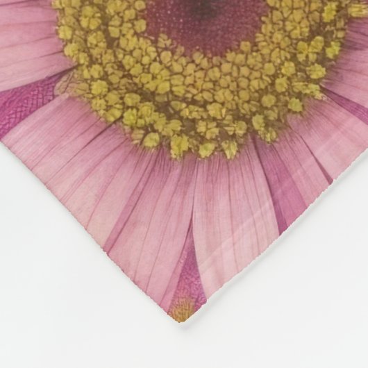 Pink Daisies Fleecedecke (Ecke)