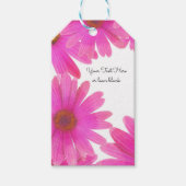 Pink Daisies floral Daisy Elegante Custom Gevor Geschenkanhänger (Vorderseite)