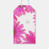 Pink Daisies floral Daisy Elegante Custom Gevor Geschenkanhänger (Rückseite)
