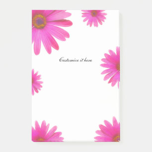 Pink Daisies Floral Daisy Elegante Landhaus-Frühli Post-it Klebezettel