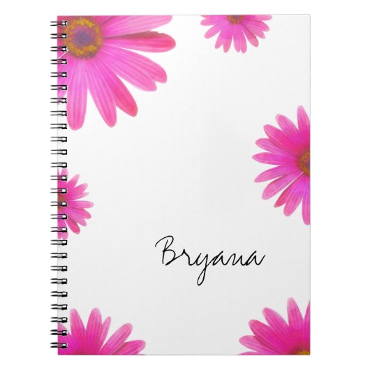 Pink Daisies Floral Daisy Elegantes Chic Journal Notizblock (Vorderseite)