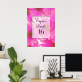 Pink Daisies Floral Daisy Elegantes Party Banner Poster (Heimbüro)