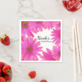 Pink Daisies floral Daisy Elegantes Party Serviette (Beispiel)