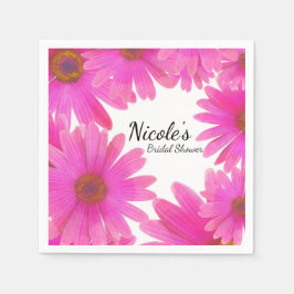 Pink Daisies floral Daisy Elegantes Party Serviette