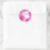 Pink Daisies Floral Daisy Spring Gastgeschenk Runder Aufkleber (Tasche)