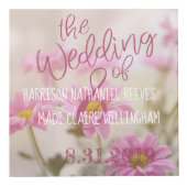 Pink Daisies Foto Cube Romantische Blume Würfel (Vorderseite)