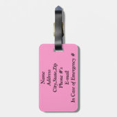 Pink Daisies_ Gepäckanhänger (Rückseite vertikal)