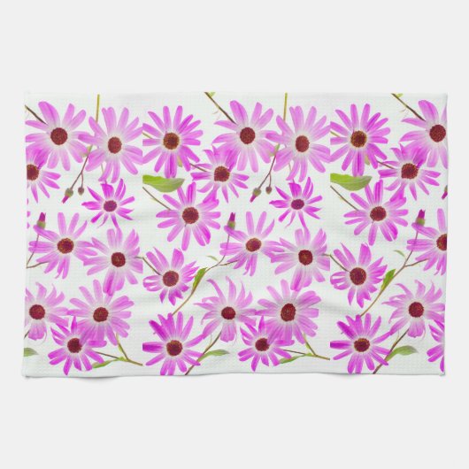 Pink Daisies Geschirrtuch (Horizontal)