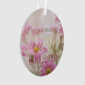 Pink Daisies Hochzeit Akryler Ornament Blume (Vorderseite)