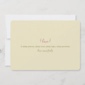 Pink Daisies Hochzeitseinladung Romantische Blume Einladung (Rückseite)