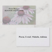 PINK DAISIES KUNDENBARE GESCHÄFTSKARTEN VISITENKARTE (Vorne/Hinten)