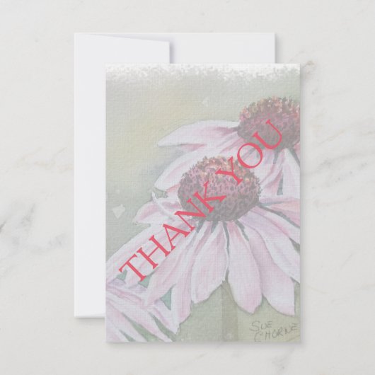 PINK DAISIES KUNDENBARE RSVP-KARTEN RSVP KARTE (Rückseite)