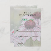 PINK DAISIES KUNDENBARE RSVP-KARTEN RSVP KARTE (Vorne/Hinten)