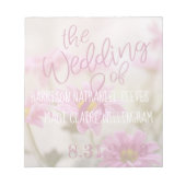 Pink Daisies Notepad Romantische Blume Notizblock (Vorderseite)