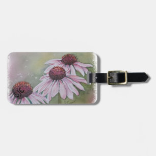 PINK DAISIES PERSONALISIERT LUGGAGE TAG GEPÄCKANHÄNGER