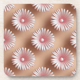 Pink Daisies Plastic Untersetzer Set