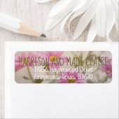 Pink Daisies Rücksendeadressen-Aufklebers Romantis (Insitu)