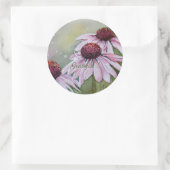Pink Daisies Runder Aufkleber (Tasche)
