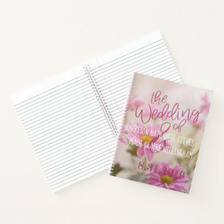 Pink Daisies Spiral Notebook Romantische Blume Notizblock
