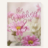 Pink Daisies Spiral Notebook Romantische Blume Notizblock (Vorderseite)