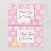 Pink Daisies Themed Baby Dusche Spiele Flyer (Hinten)