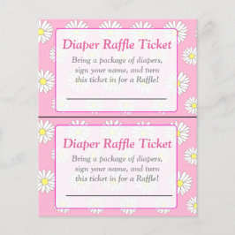 Pink Daisies Themed Baby Dusche Spiele Flyer