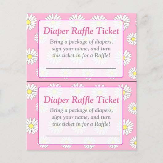 Pink Daisies Themed Baby Dusche Spiele Flyer (Vorne)