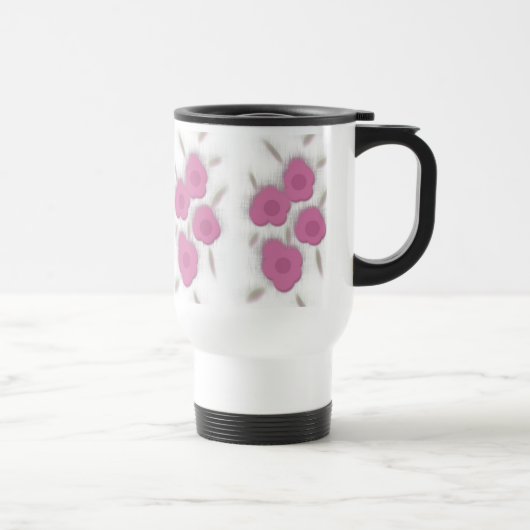 Pink Daisies Travel Mug Reisebecher (Rechts)