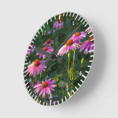 Pink Daisies Uhr (Winkel)