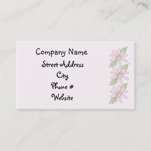 Pink Daisies Visitenkarte (Vorderseite)