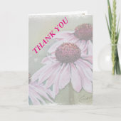PINK DAISIES WEDD DANKE CARD (Vorderseite)