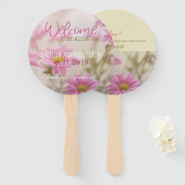 Pink Daisies Wedding Fans Romantische Blume Fächer