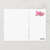 Pink Daisis / Asters Bouquet & Dots + Ihre Idee Postkarte (Rückseite)