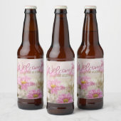 Pink Daisis Bierflasche Etikett Romantische Blume (Flaschen)