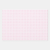 Pink Daisis, Dots and Hearts Wrapping Paper Geschenkpapier Set (Vorderseite 3)