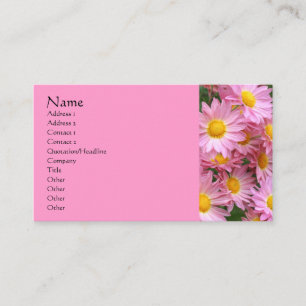 Pink Daisis Flower Fotografy Business Card Visitenkarte