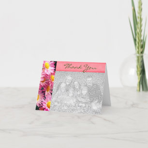 Pink Daisis Vielen Dank, dass Sie Fotokarte Dankeskarte