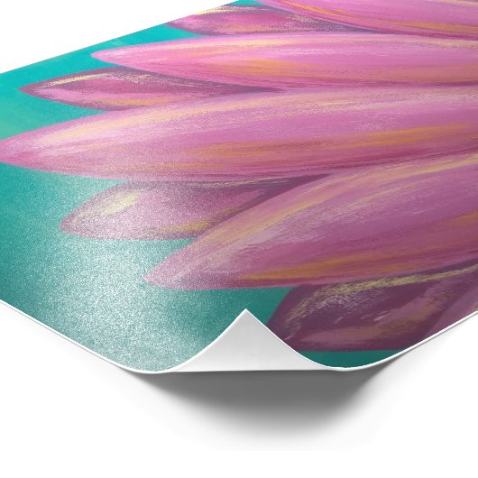 Pink Daisy 12x18 Print Fotodruck (Ecke)