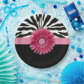 Pink Daisy 1 Pappteller (Party)