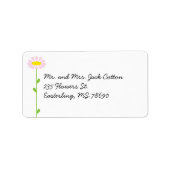 Pink Daisy Adressaufkleber (Vorne)