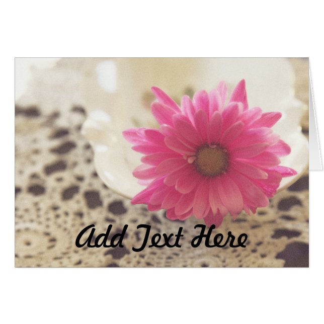 Pink Daisy and Lace (Vorderseite (Horizontal))