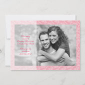 Pink Daisy Ankündigung Datum freihalten Einladung (Rückseite)