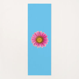 Pink Daisy auf blau Yogamatte