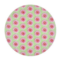 Pink Daisy auf Mint Pastel Kitchen Circle