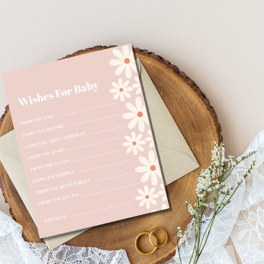 Pink Daisy Baby Dusche Wünsche für Baby